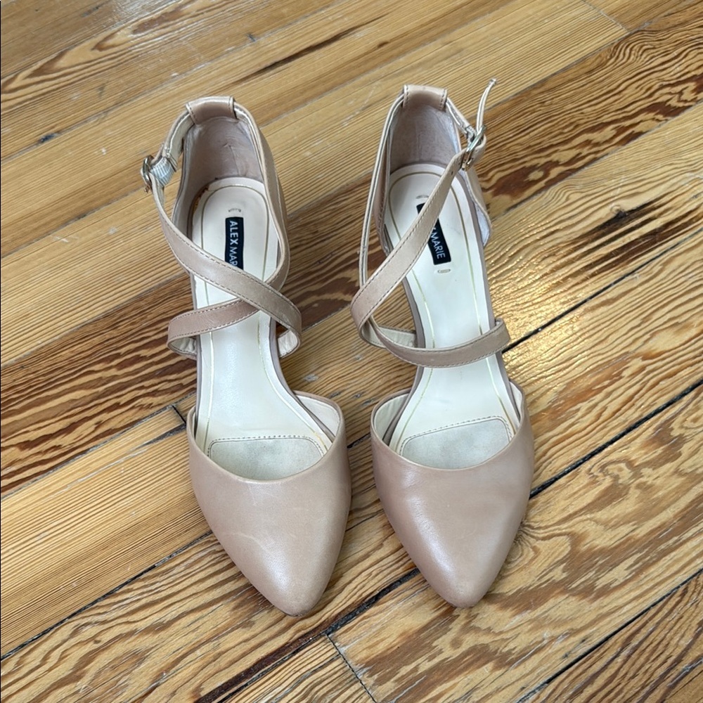 Alex Marie Tan Heels with Ankle Straps